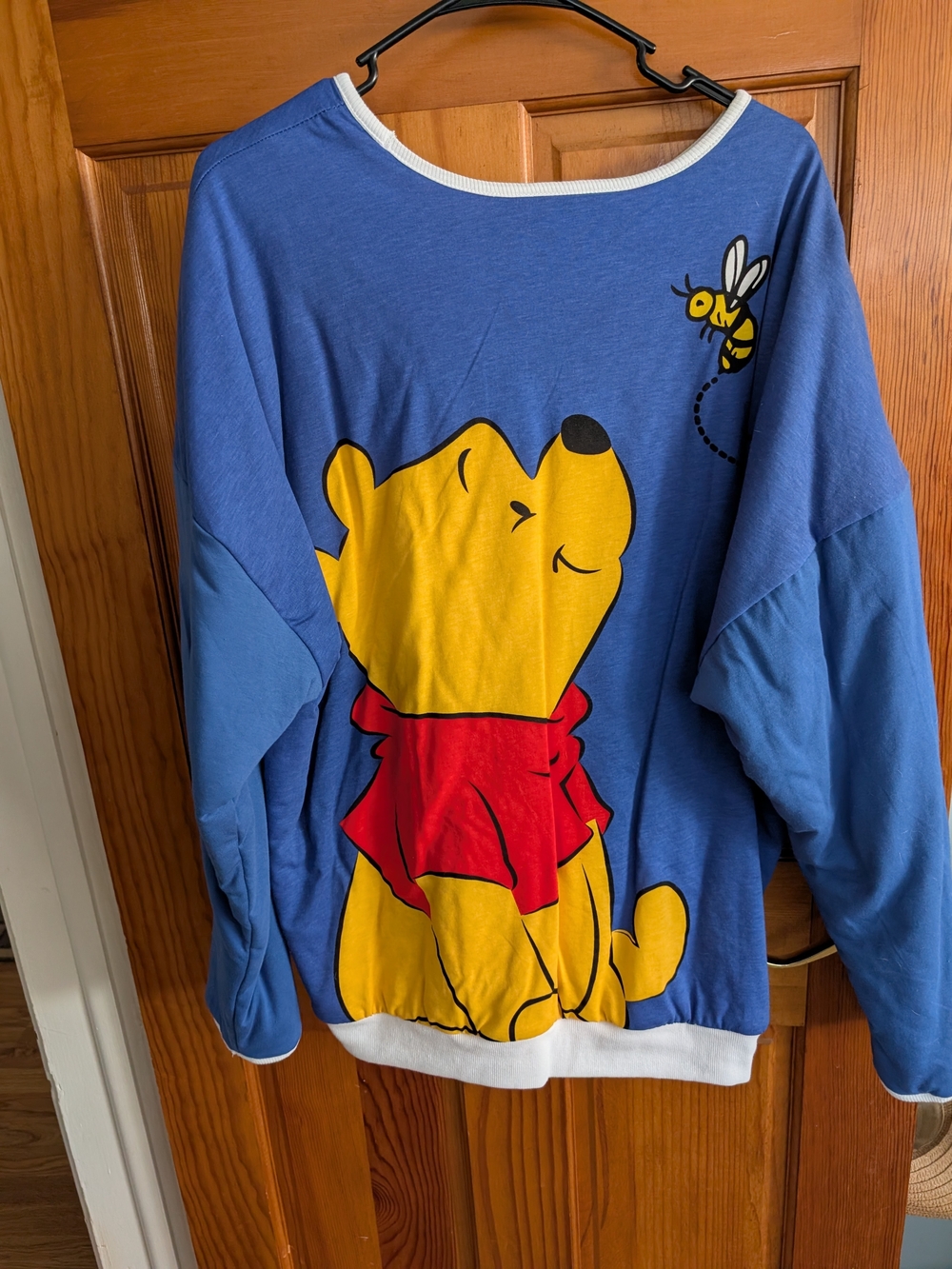 Adult Unisex Blue Winnie the Pooh Reversible Graphic Sweatshirt
